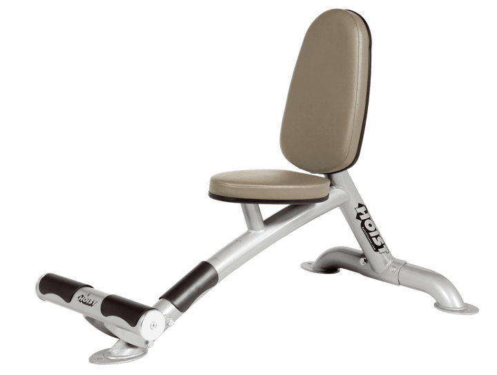 Utility SUE platinum bench with upright back pad and seat for versatile strength training exercises