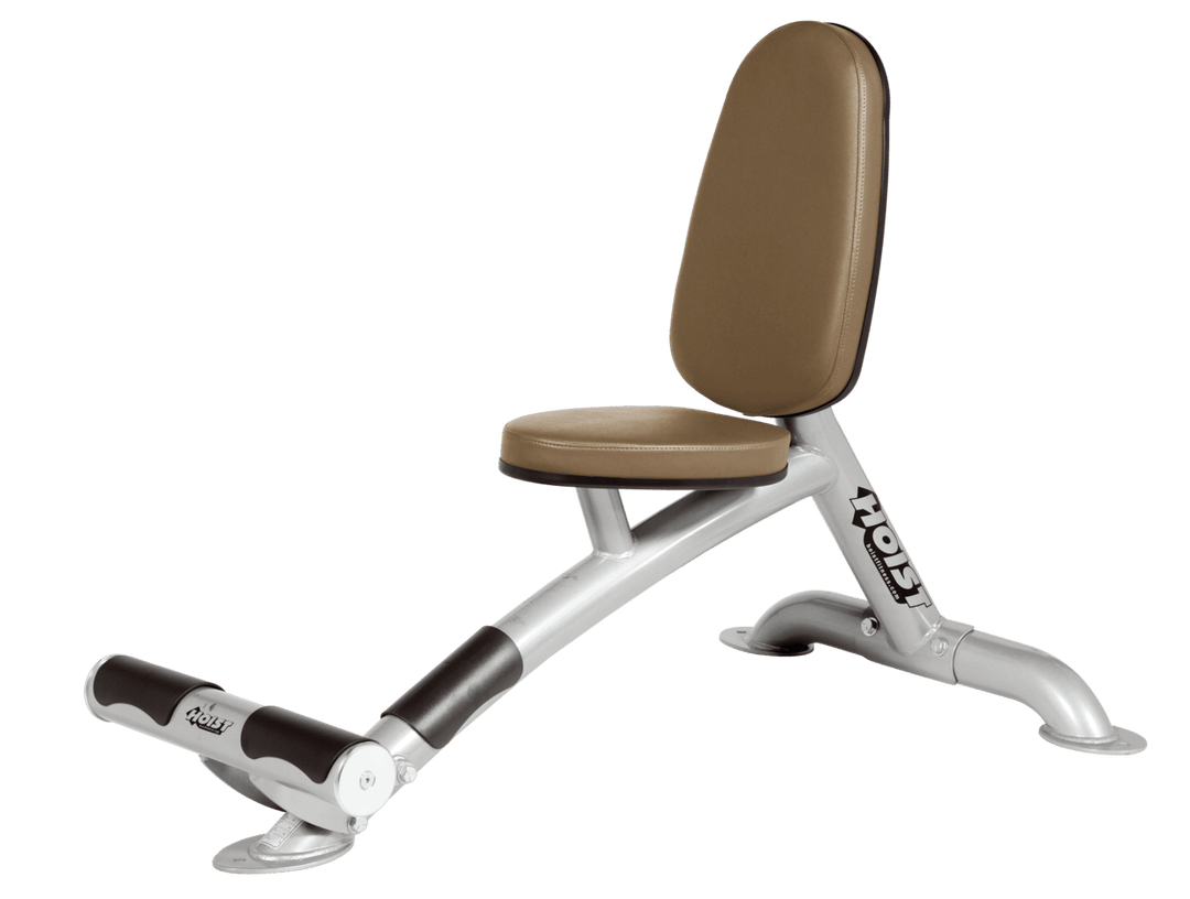 Utility WHT platinum bench with upright back pad and seat for versatile strength training exercises