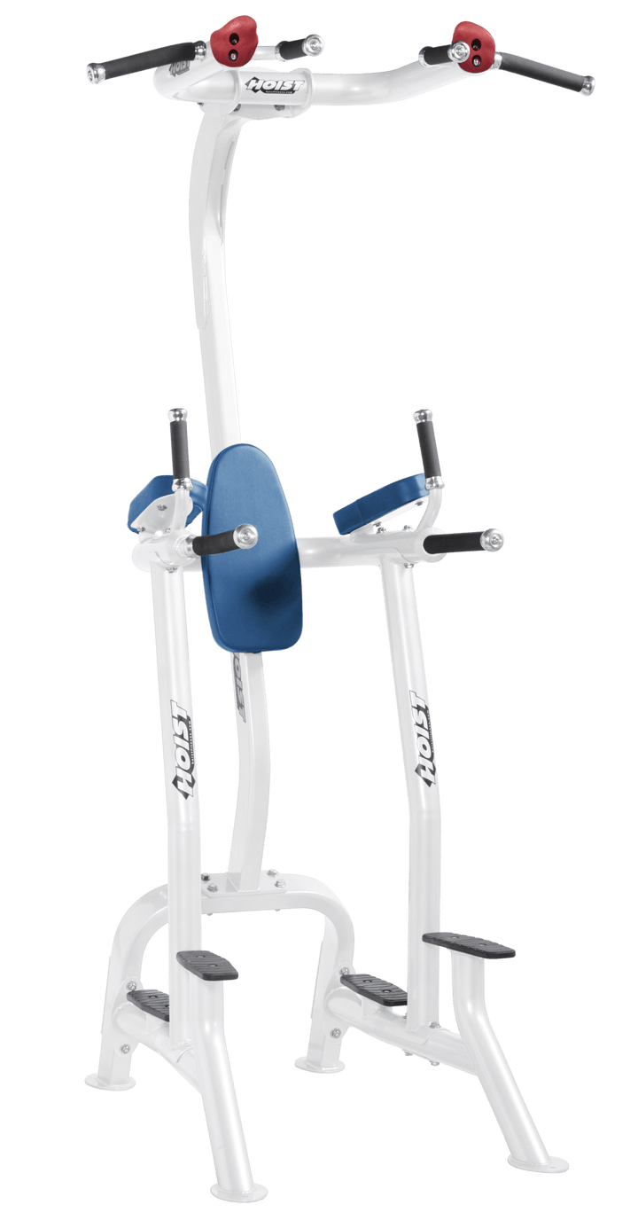 Fitness tree SKY white storage unit with multiple pegs for organizing weight plates and accessories.