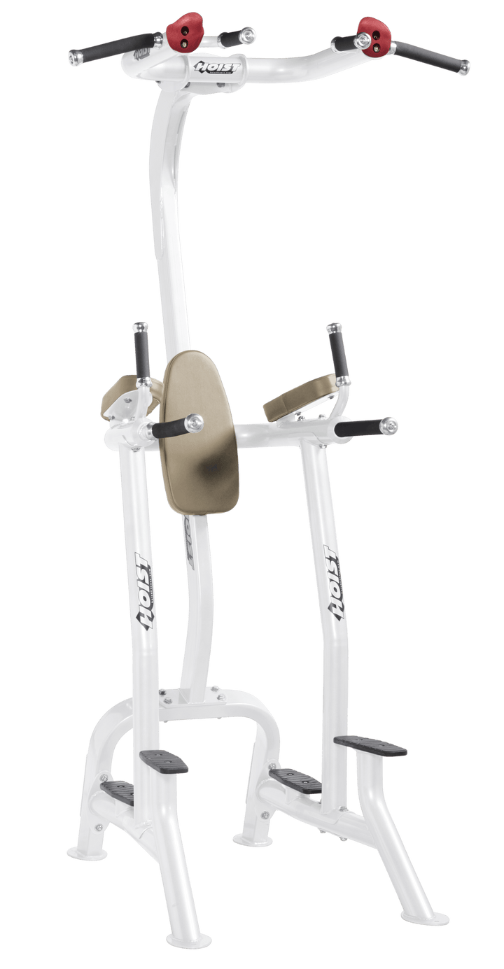 Fitness tree SUE white storage unit with multiple pegs for organizing weight plates and accessories.