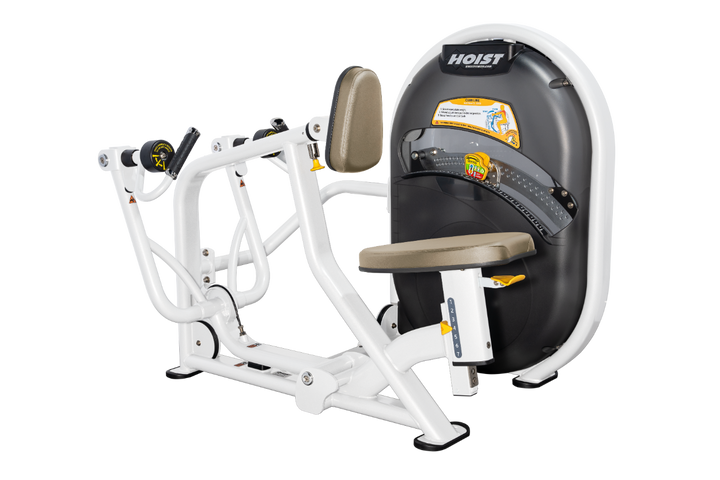 SUE white Overhead diagram of mid row machine showing 56.5 inch length and 48.75 inch width