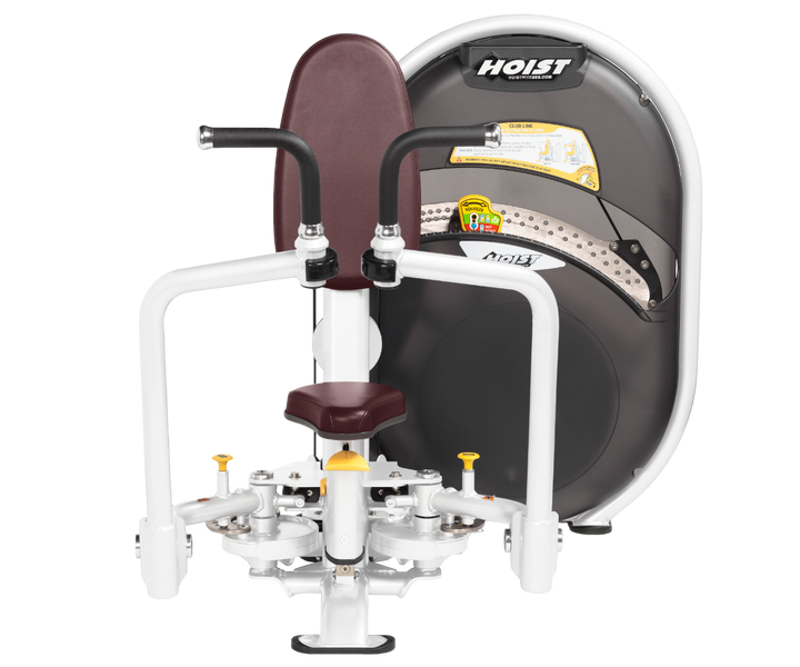 White BRG Dual-function pec fly and rear delt machine with adjustable arms and seated position for chest and shoulder training