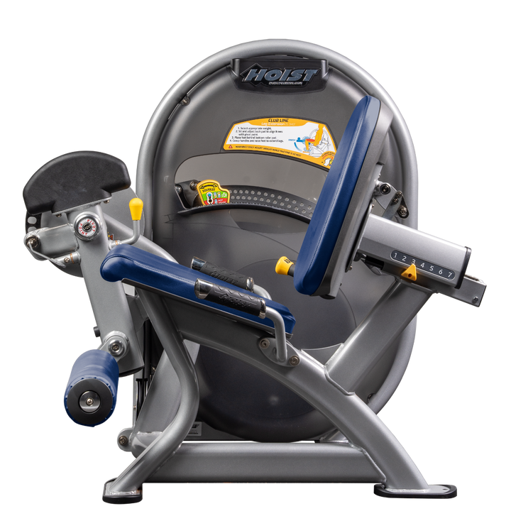 Platinum Seated leg extension machine with padded ankle rollers and adjustable seat for quadriceps training