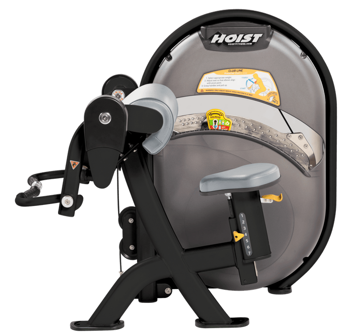 DVG Seated biceps curl machine with arm pad and rotating handles for isolated arm strength training