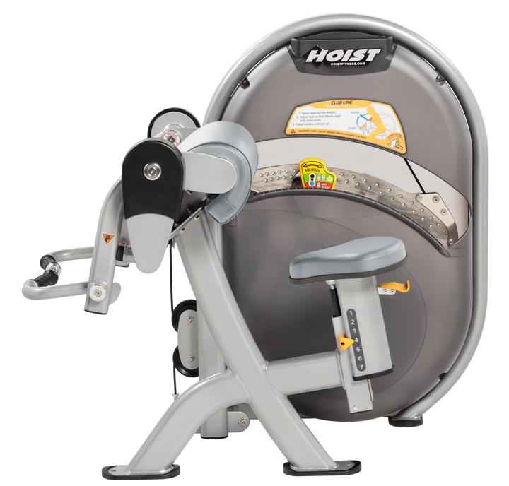 DVG Seated biceps curl machine with arm pad and rotating handles for isolated arm strength training
