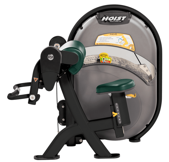 HGR Seated biceps curl machine with arm pad and rotating handles for isolated arm strength training