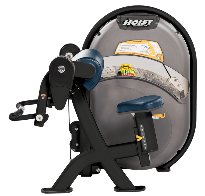 NVY Seated biceps curl machine with arm pad and rotating handles for isolated arm strength training