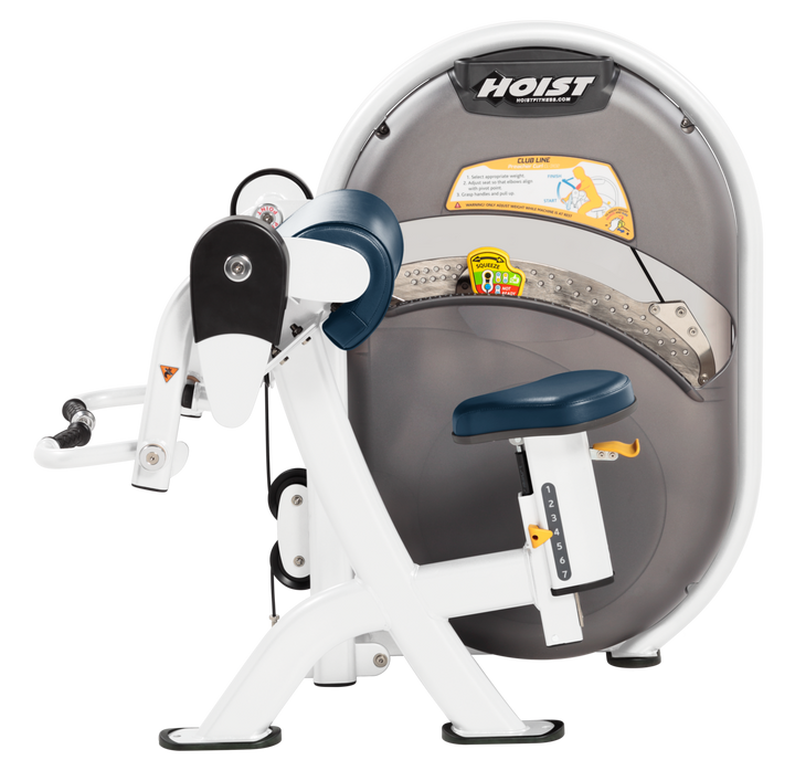 NVY Seated biceps curl machine with arm pad and rotating handles for isolated arm strength training