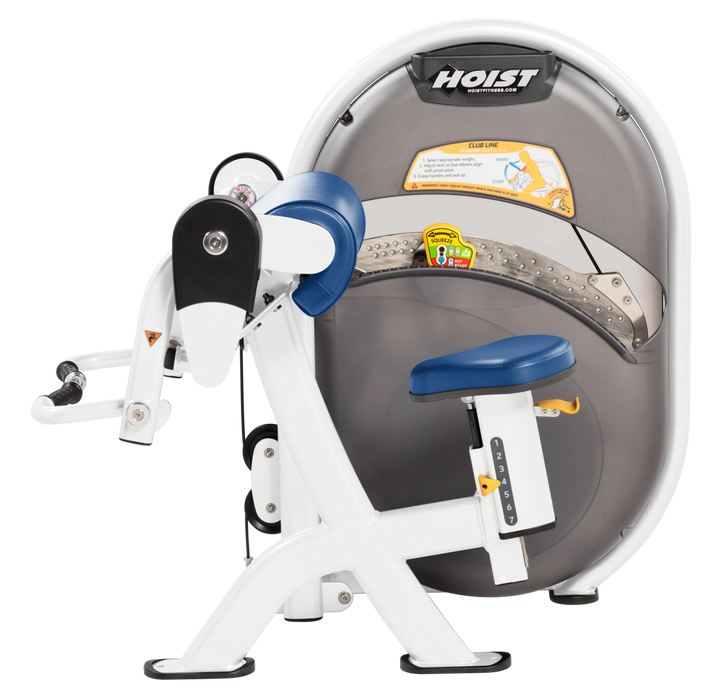 SKY Seated biceps curl machine with arm pad and rotating handles for isolated arm strength training