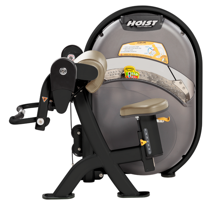 SUE Seated biceps curl machine with arm pad and rotating handles for isolated arm strength training