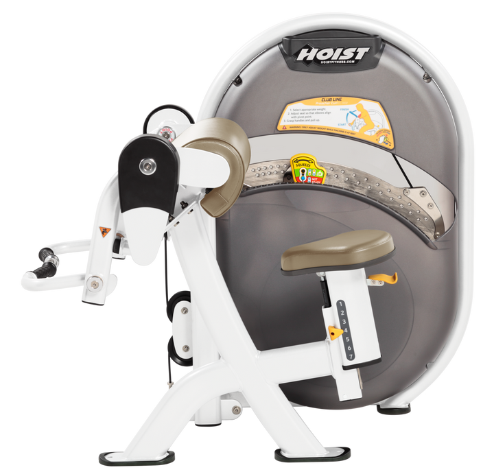 SUE Seated biceps curl machine with arm pad and rotating handles for isolated arm strength training