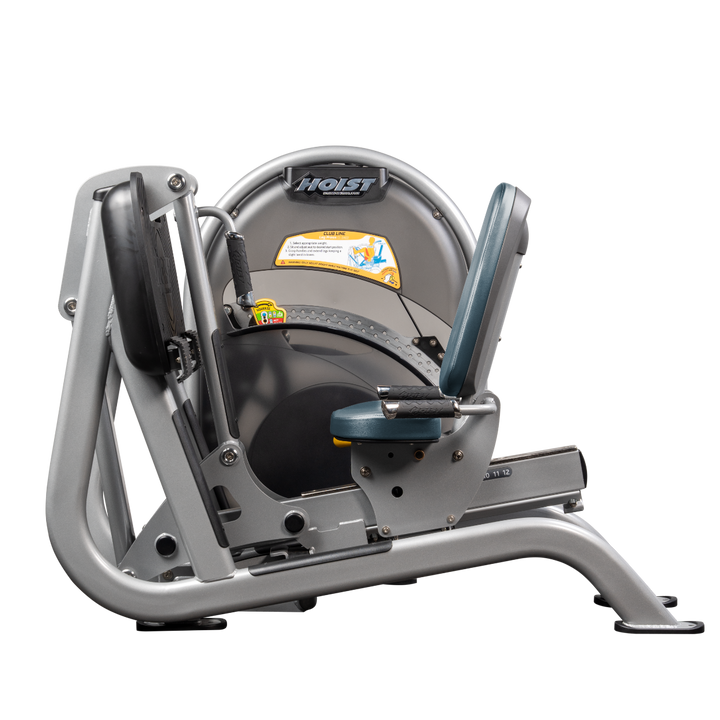 Platinum Seated leg press machine with angled foot platform and back support for lower body strength training