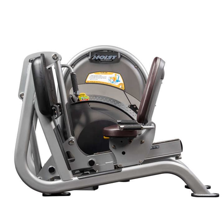 Platinum Seated leg press machine with angled foot platform and back support for lower body strength training
