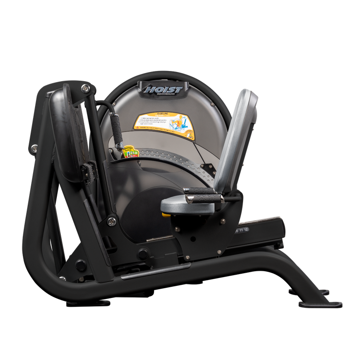dvgSeated leg press machine with angled foot platform and back support for lower body strength training