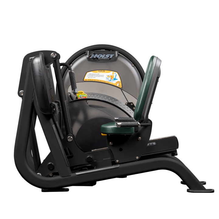 HGR Seated leg press machine with angled foot platform and back support for lower body strength training