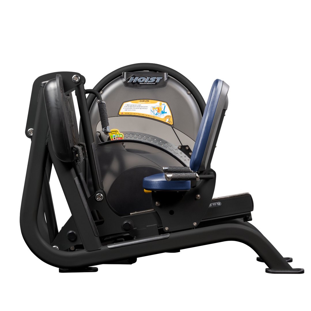 RYL Seated leg press machine with angled foot platform and back support for lower body strength training