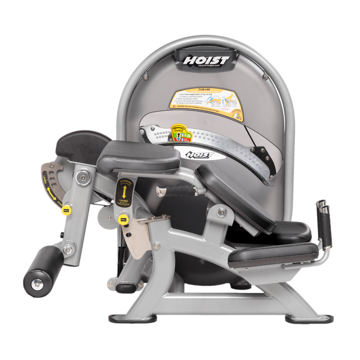 Platinum Dual-function standing and prone leg curl machine with adjustable pads for targeted hamstring training