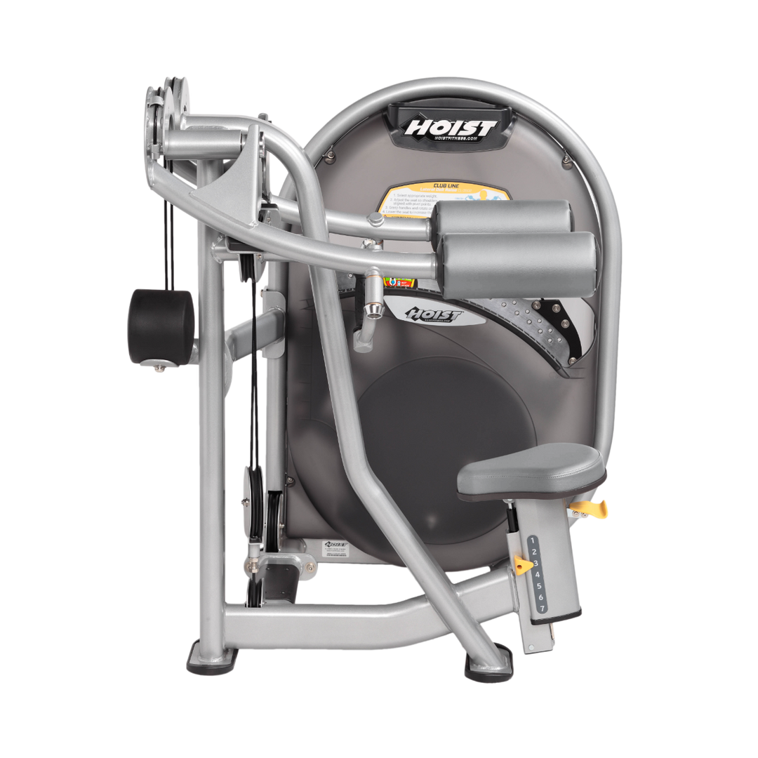 Platinum Seated lateral raise machine with arm pads and handles designed for shoulder isolation exercises