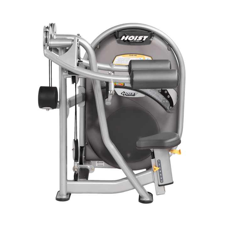 Platinum Seated lateral raise machine with arm pads and handles designed for shoulder isolation exercises