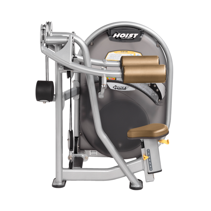 Platinum Seated lateral raise machine with arm pads and handles designed for shoulder isolation exercises