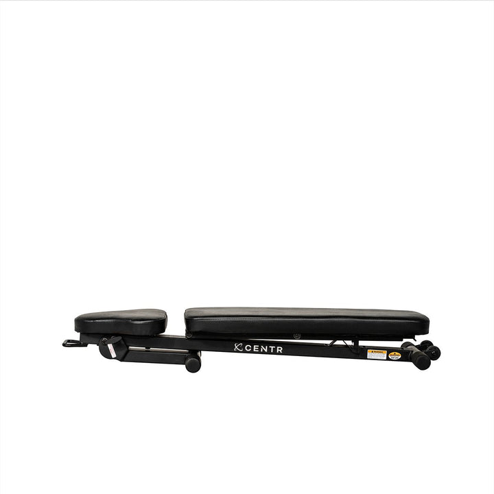 Centr folding workout bench in a flat position for free-weight and strength exercises