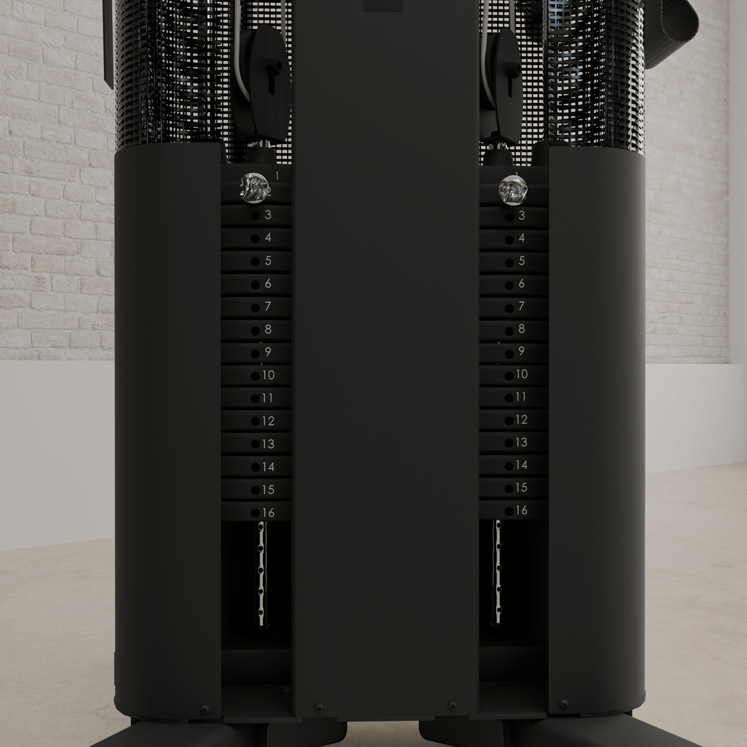 Close-up of Centr Inspire FT1 PRO functional trainer dual weight stack system