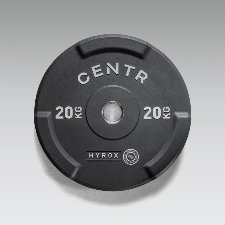 Centr x HYROX Edge Bumper Plate in the 20 kg weight.