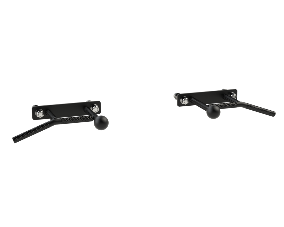 Angled view of the Defiant Strength 3N1 pull-up bar connector for compatible racks.