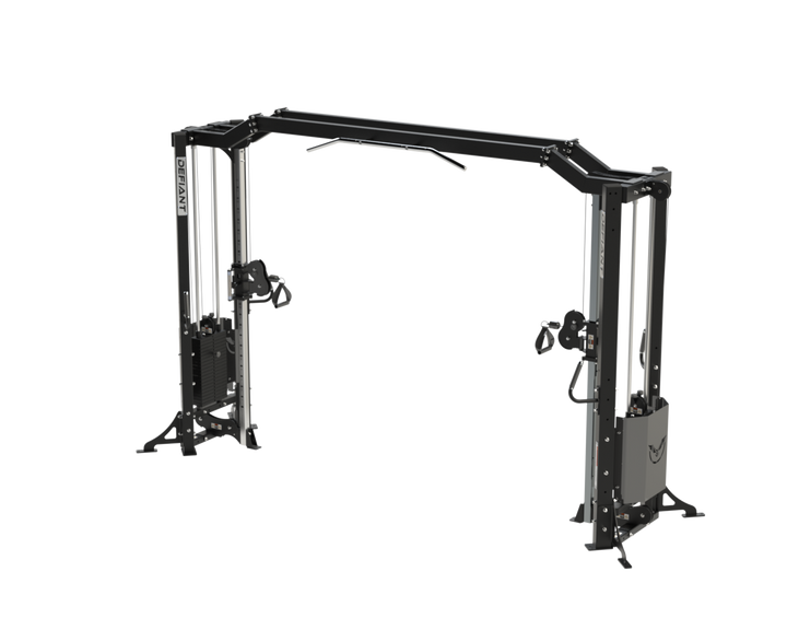 Defiant Strength MS-2 adjustable cable crossover with dual pulley stations.