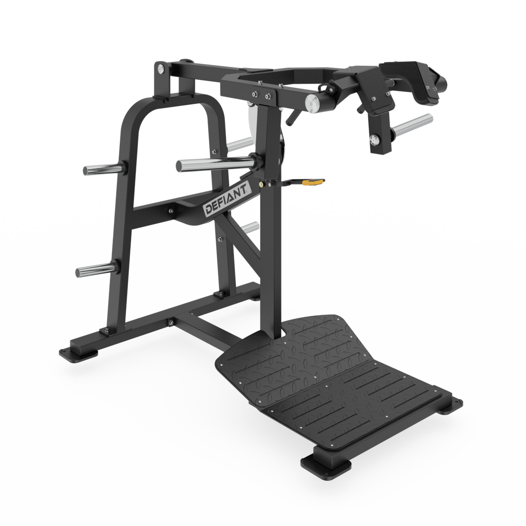 Defiant Strength power squat machine for commercial lower body strength training.