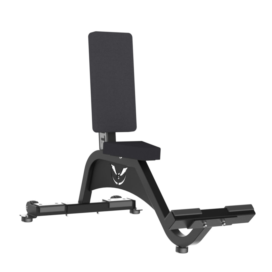 Defiant Strength seated utility bench with elevated foot bar for commercial gyms