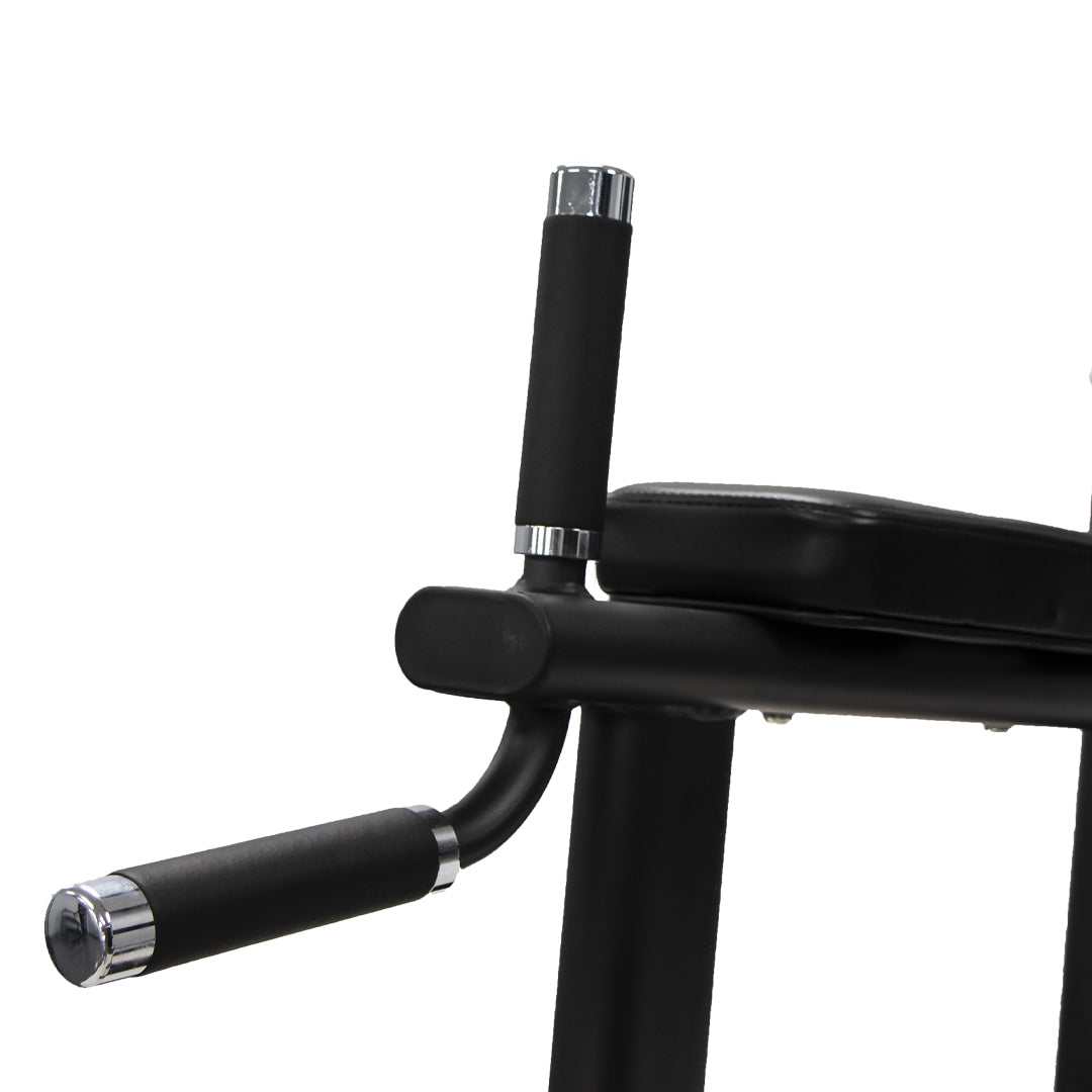 Dip handle assembly and support pad on TKO power tower