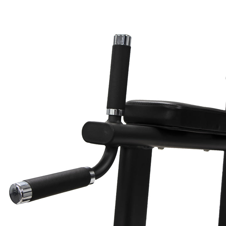 Dip handle assembly and support pad on TKO power tower