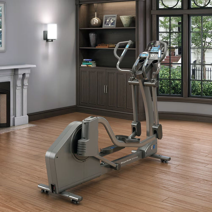 Home gym elliptical trainer with cushioned pedals for comfortable low-impact exercise sessions