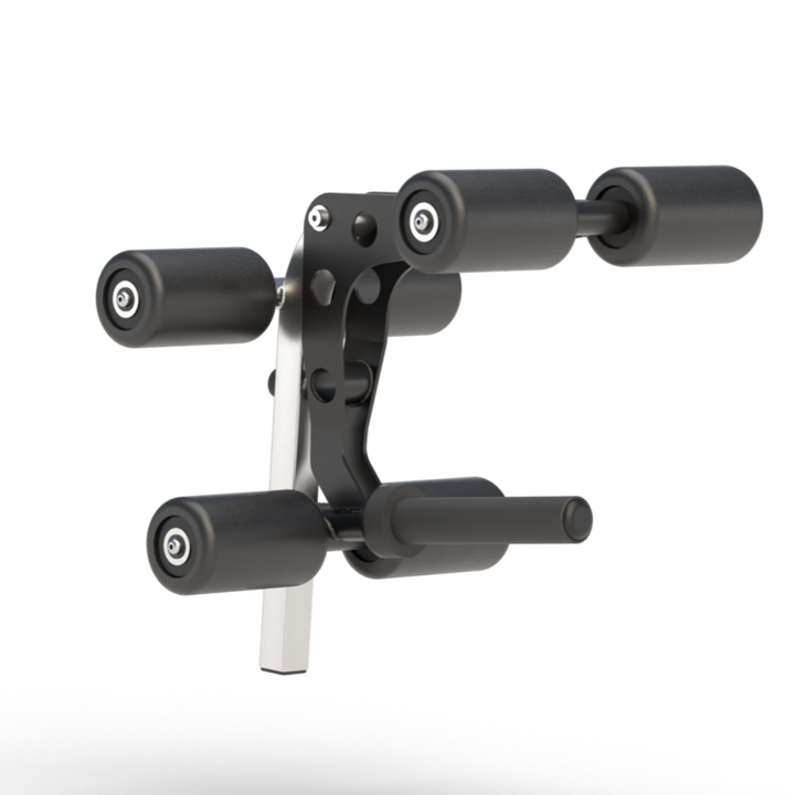 7 position FID bench leg extension attachment for targeted lower body strength and quad training exercises
