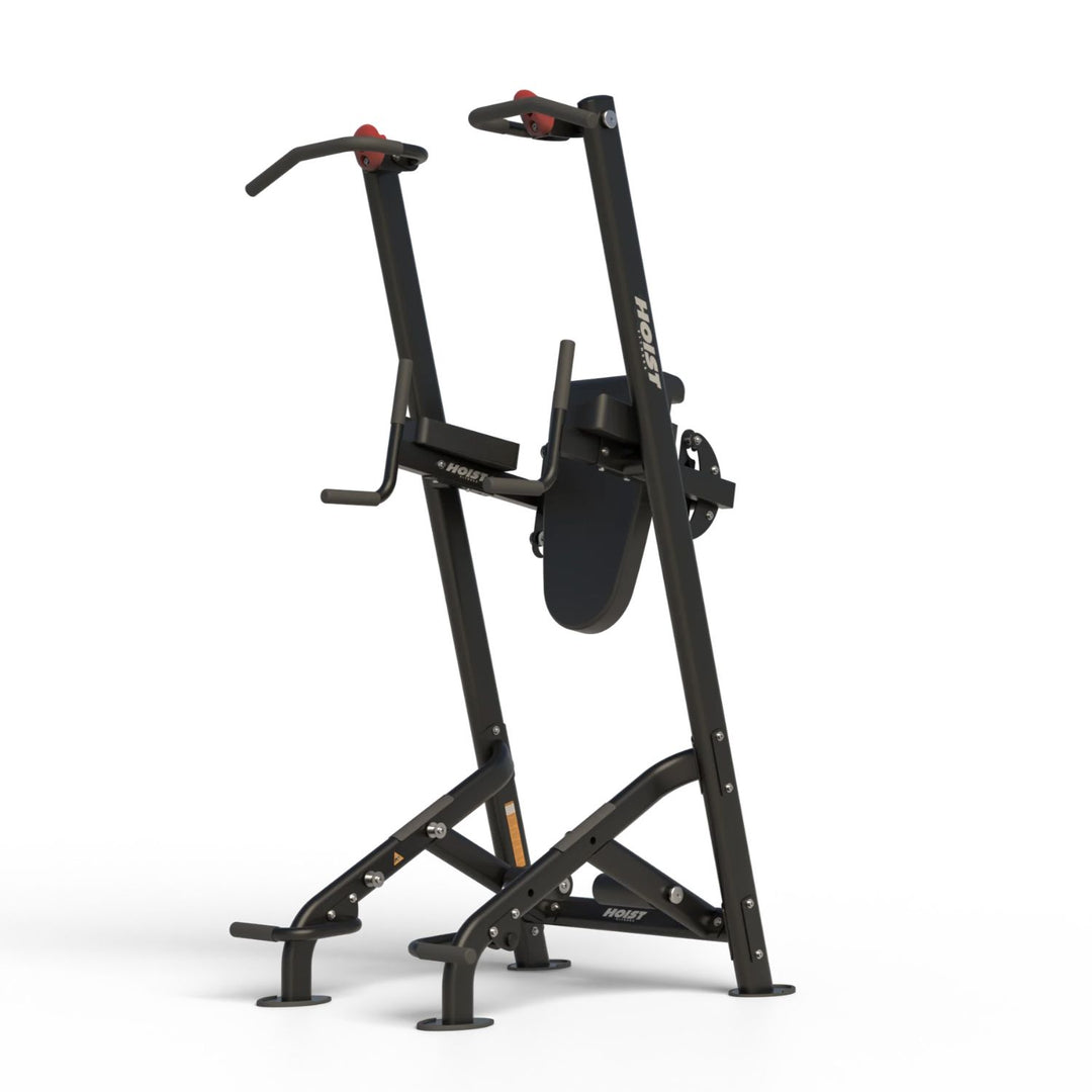 Fitness tree angled side view showing multi function workout station for bodyweight strength training