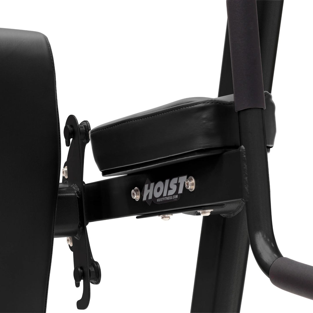 Fitness tree padded seat detail for comfort during core and bodyweight strength exercises