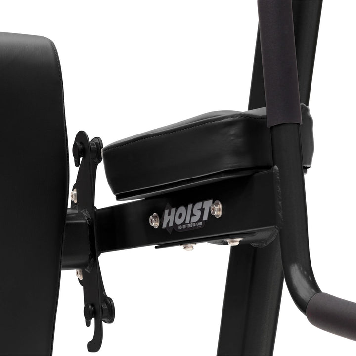 Fitness tree padded seat detail for comfort during core and bodyweight strength exercises