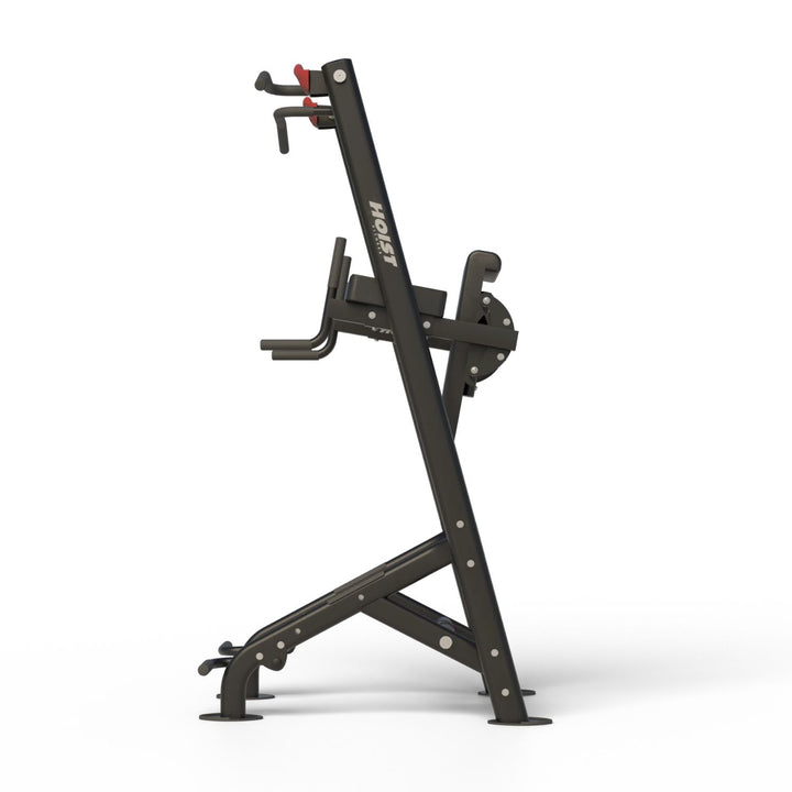 Fitness tree side profile showing compact footprint and vertical design for home gym strength training