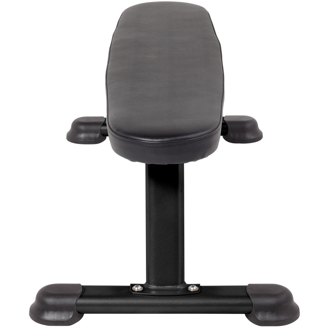 Flat utility bench top view highlighting padded surface for comfort during strength training workouts