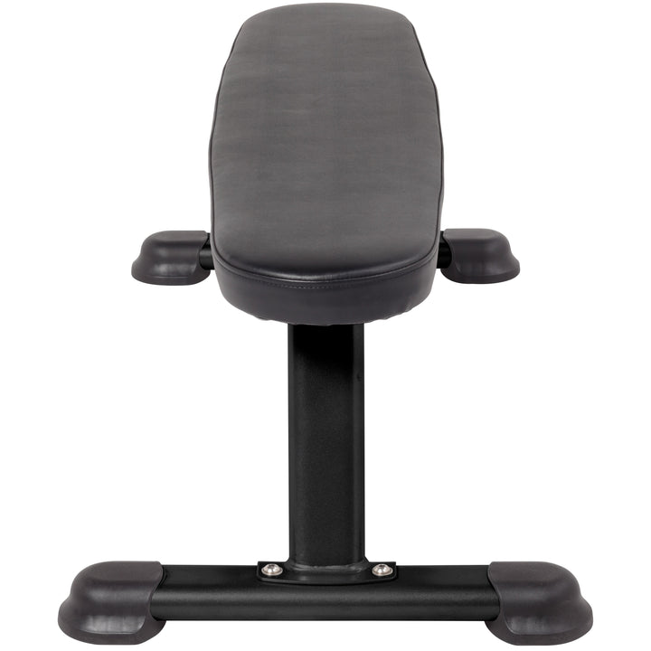 Flat utility bench top view highlighting padded surface for comfort during strength training workouts