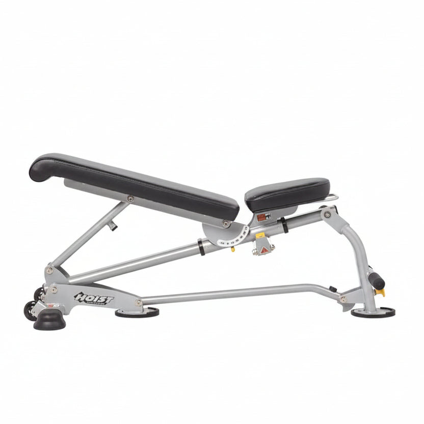 7 position folding FID bench flat position for stable full body strength training workouts at home