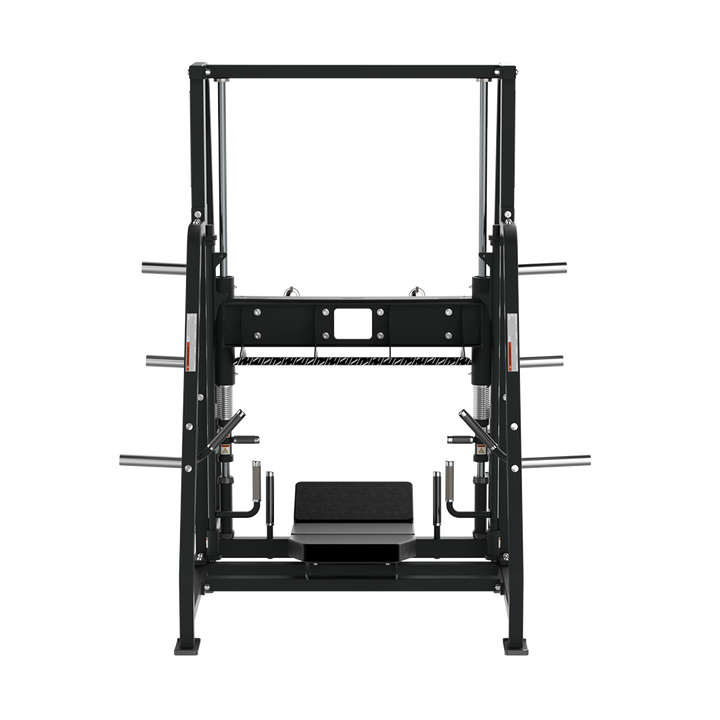 Front view of the Defiant Strength vertical leg press machine.