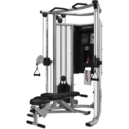 Functional training machine side view for multi angle strength exercises at home