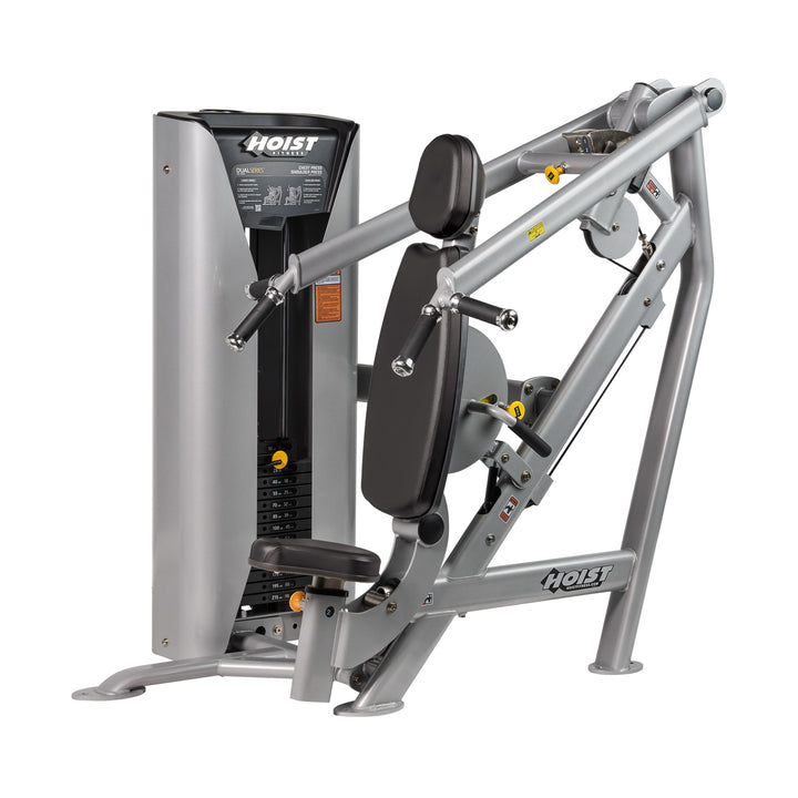HOIST chest and shoulder press machine for upper body strength training in commercial or home gym