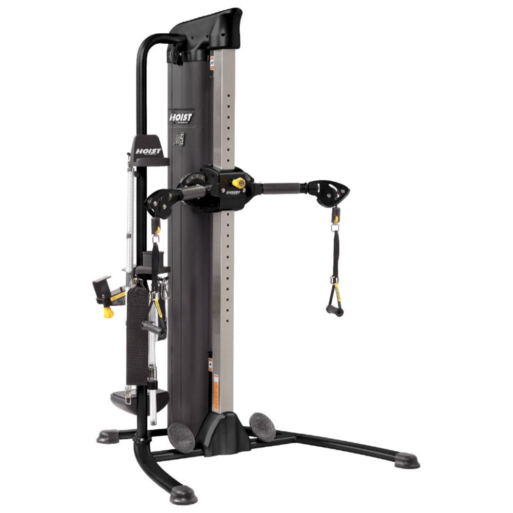 HOIST Mi5 functional trainer dual adjustable pulley system for full body strength and functional training workouts
