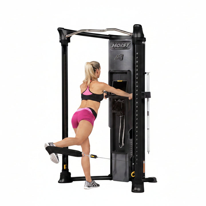 HOIST Mi6 functional trainer cable glute kickback for lower body strength and targeted muscle activation