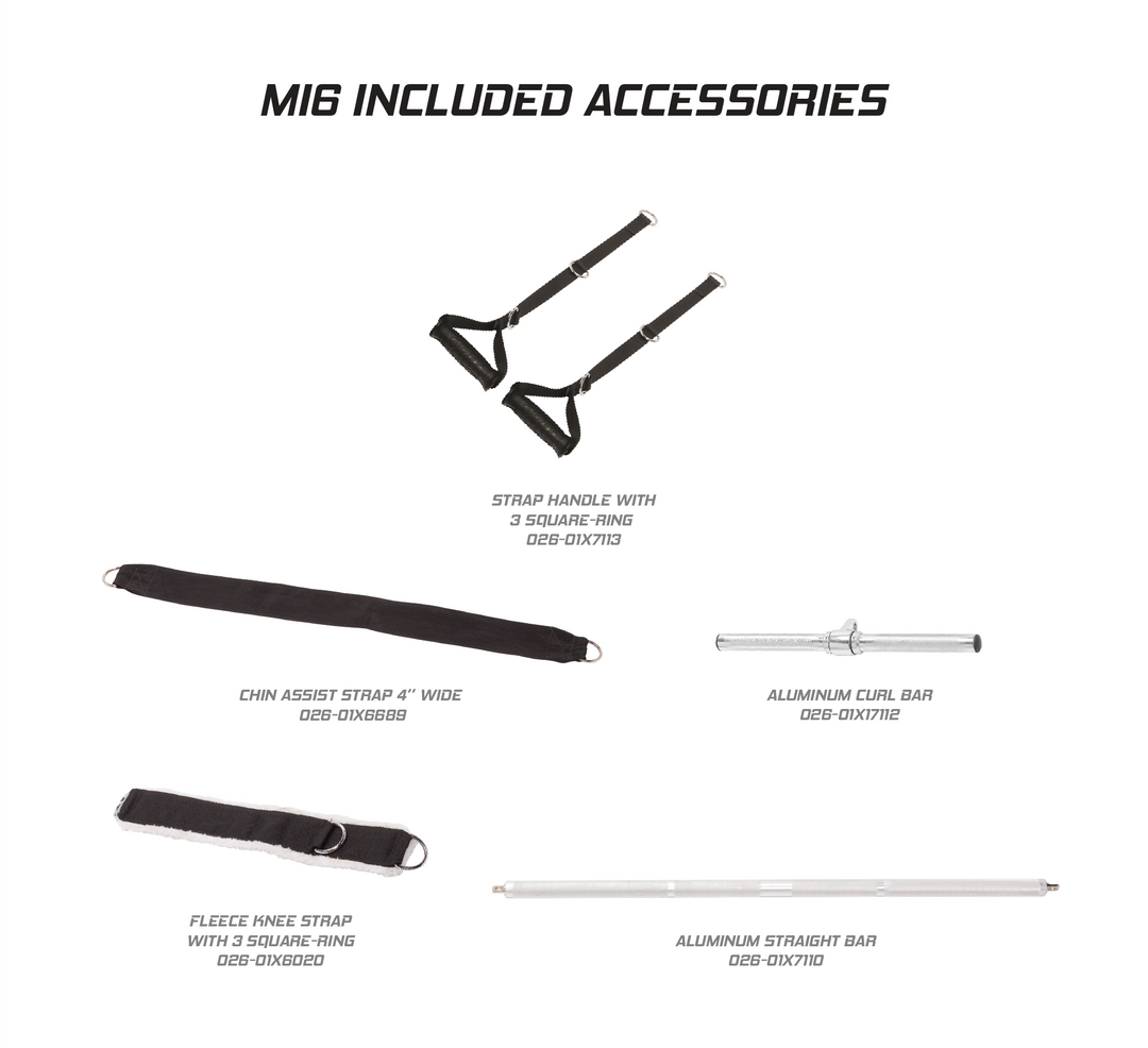 HOIST Mi6 functional trainer included accessories for versatile cable exercises and full body strength training