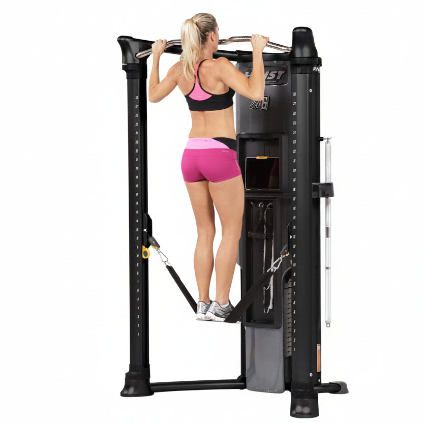 HOIST Mi6 functional trainer pull up station for upper body strength and back muscle development workouts