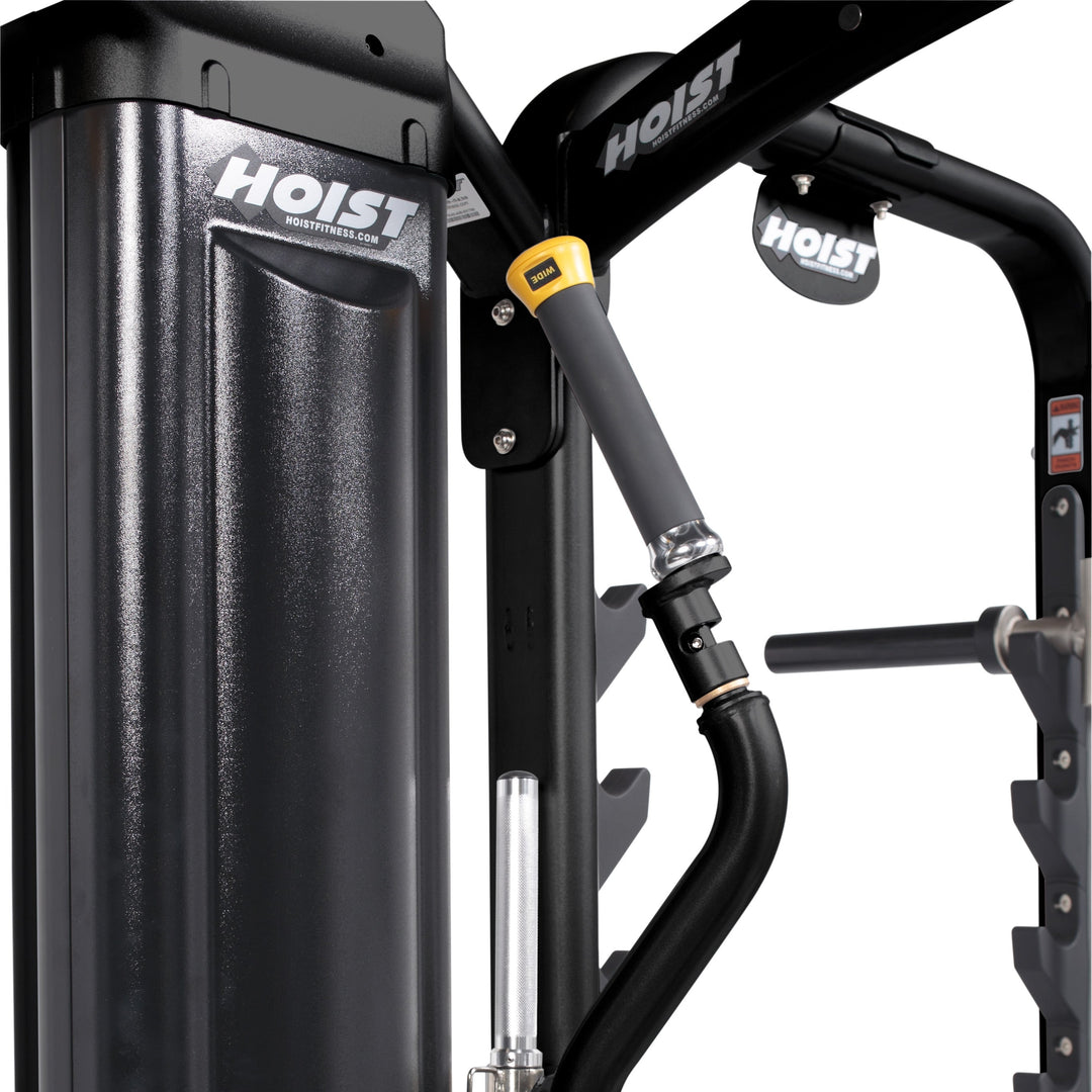 HOIST Mi7Smith functional training system adjustable pulley arm close up for precise cable positioning